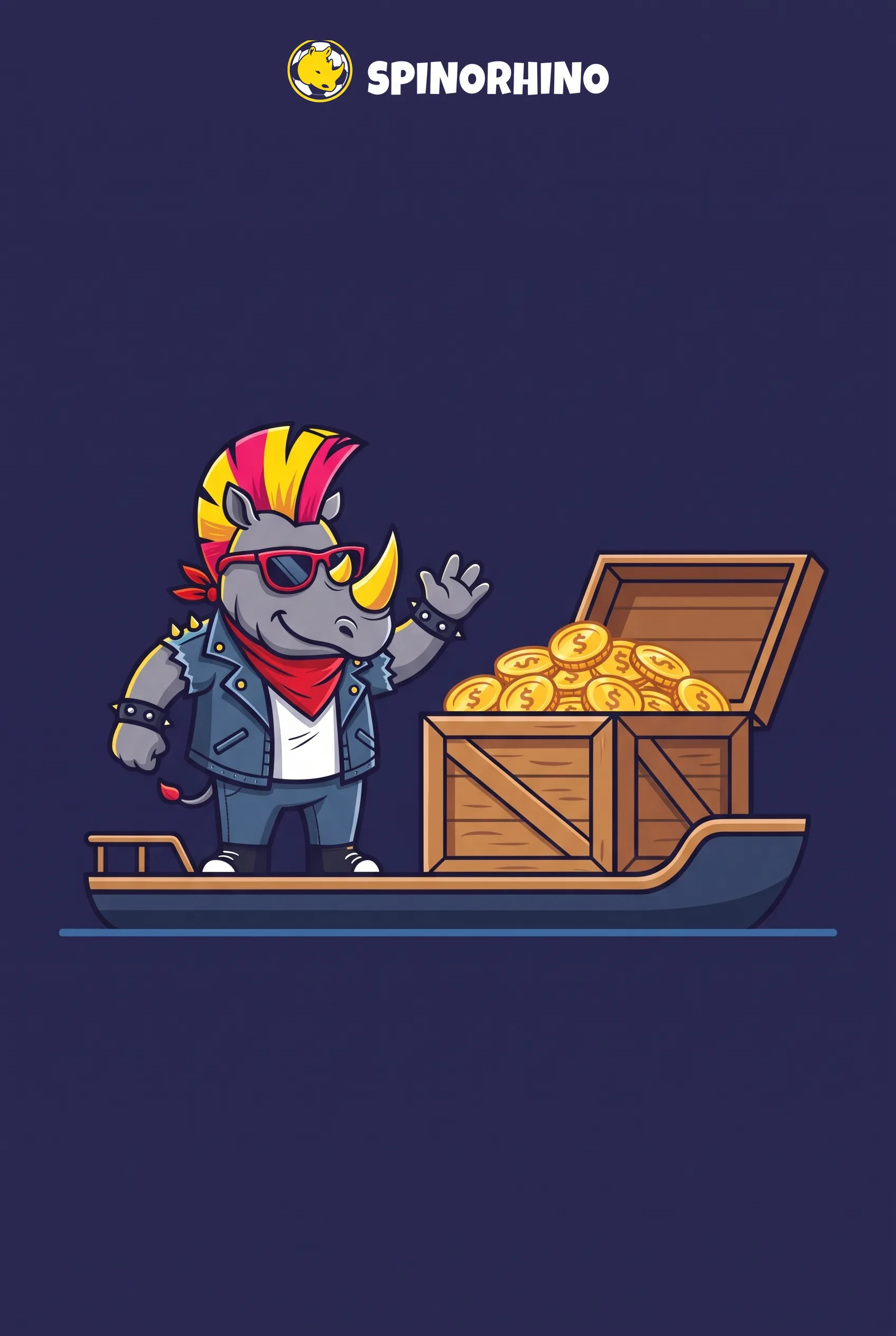 Spinorhino-illustratie over storten en opnemen