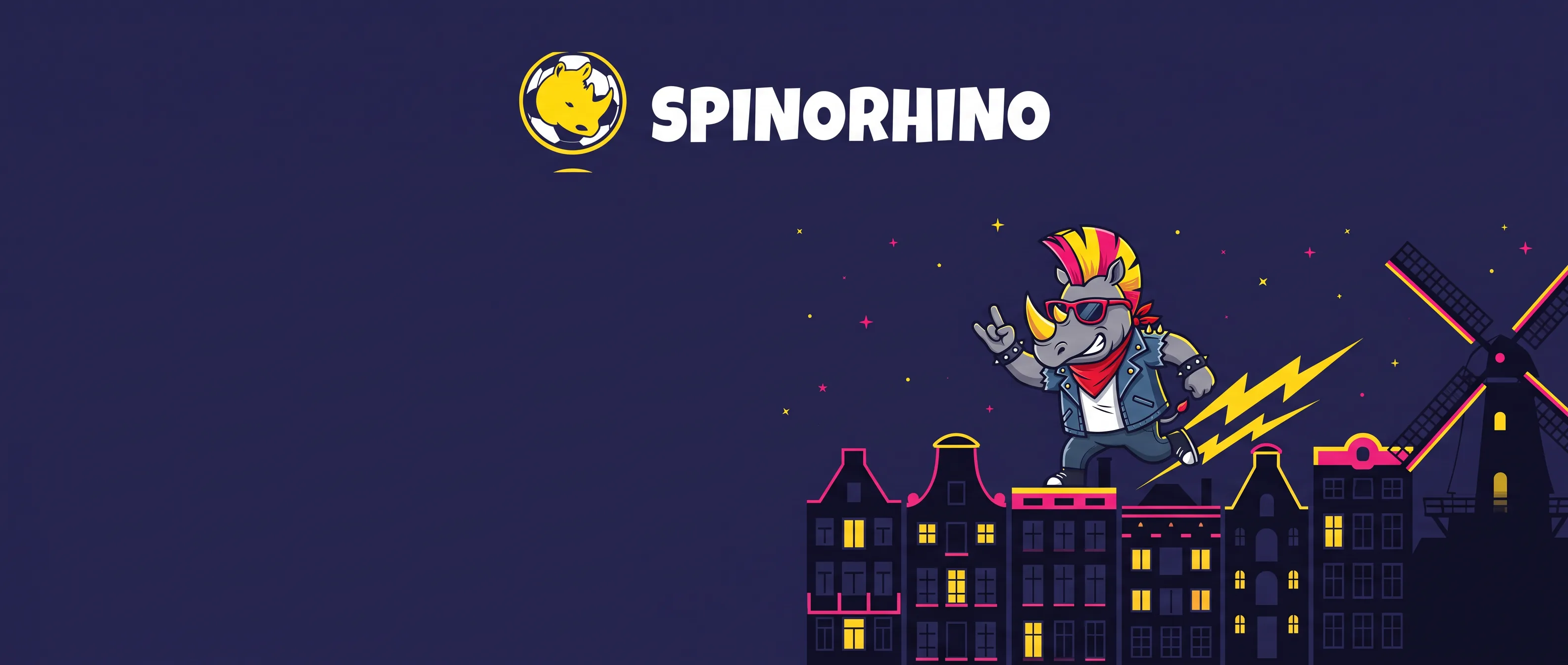 Spinorhino-punkneushoorn boven Amsterdamse grachtenpanden